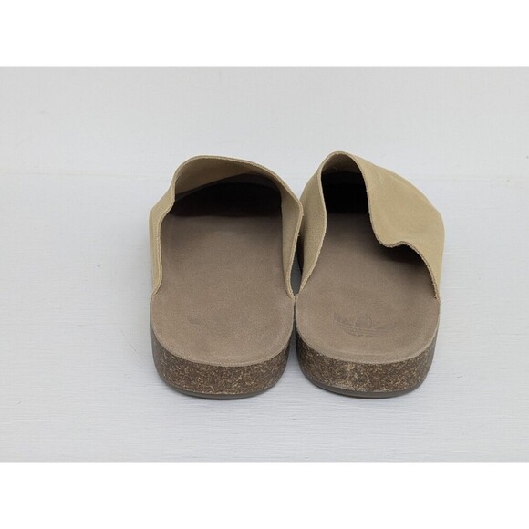 Adidas Adimule Slide Mens Mule Slippers Golden Beige Clogs Comfort Leather 7.5